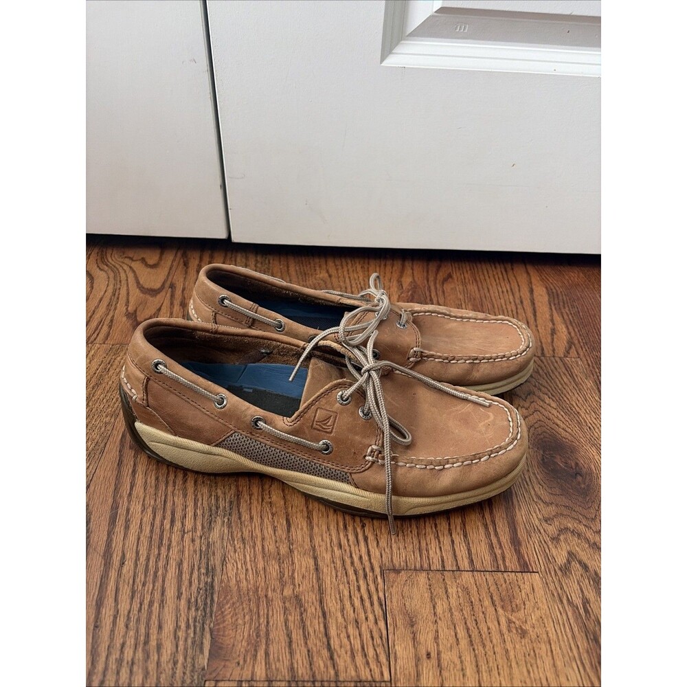 Sperry Intrepid Leather Boat Shoe Tan Men's Size 10.5 Medium